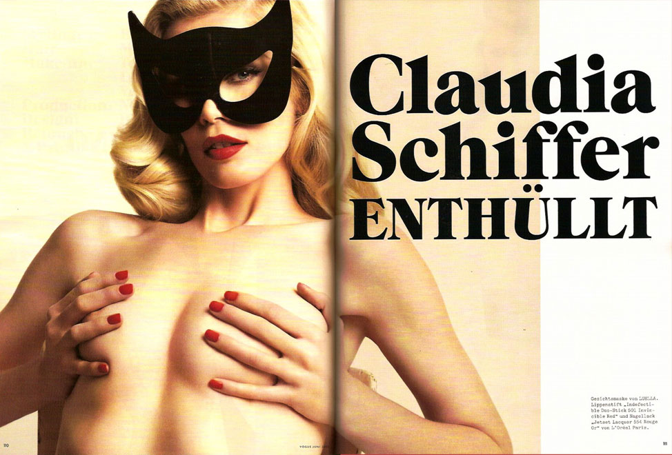 Claudis Schiffer topless Vogue Claudis Schiffer topless Vogue