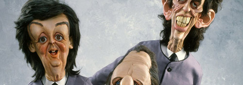 Beatles esculturas de caricaturas
