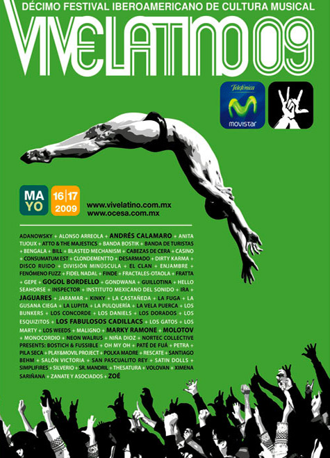 Cartel Vive Latino 2009